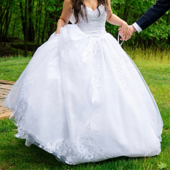 Rachel Allen RB6114 Mary’s Bridal White Ball Gown - Picture 3 of 16